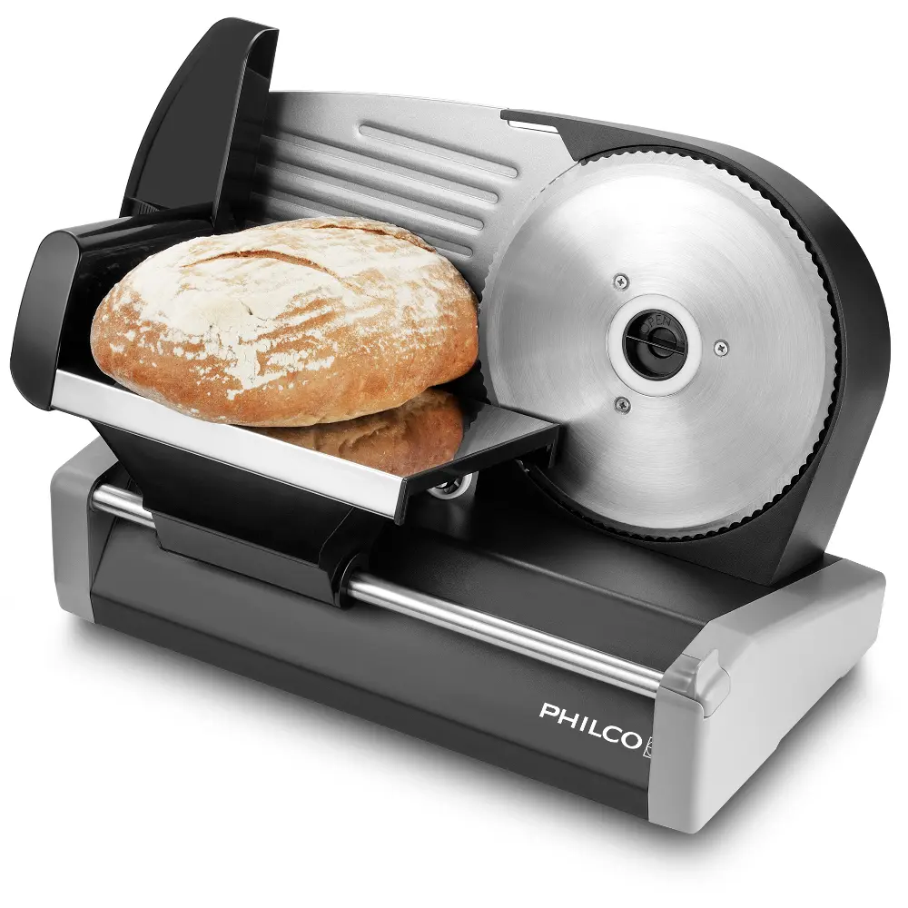 Kuchyňský kráječ Philco krající chleba.