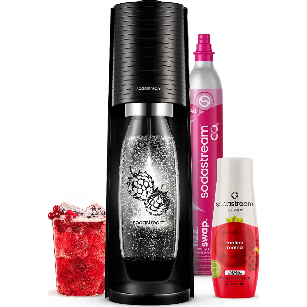 Megapack SodaStream Terra Black Malina Zero.