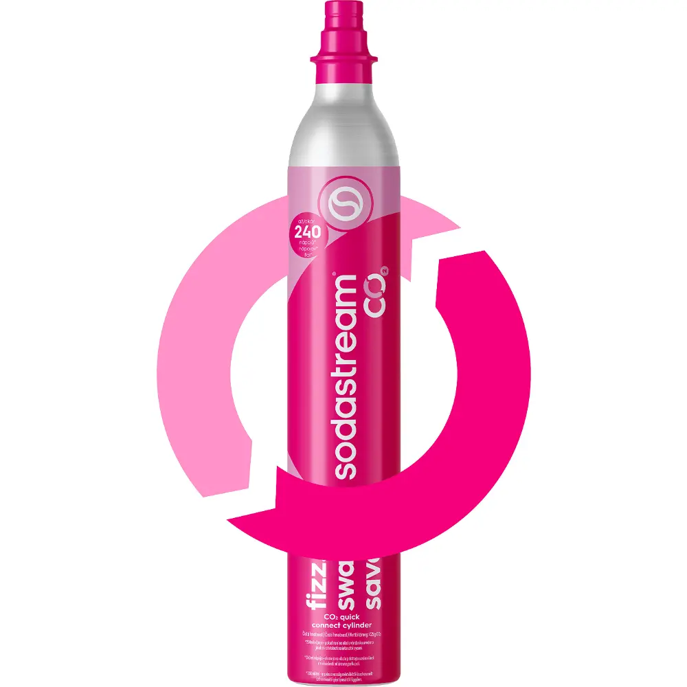 Výměnná bombička CO₂ Sodastream Quick Connect na prodejnách Planeo