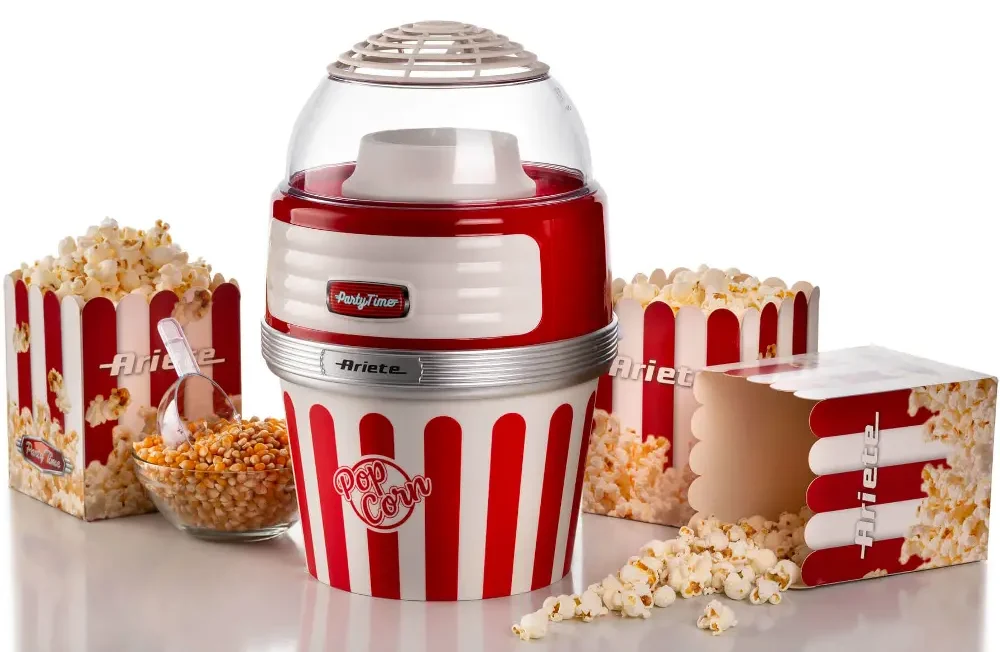 Popkornovač červenobíly design 1